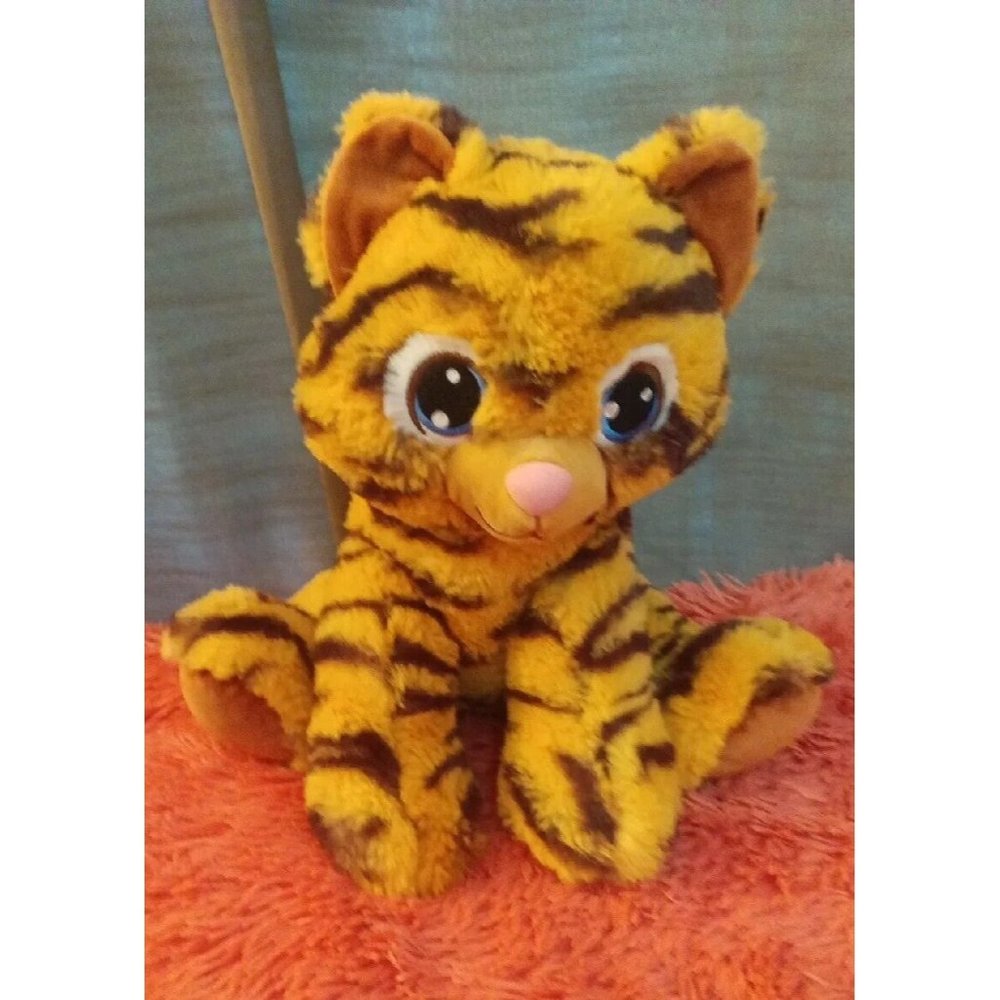 Retired Build A Bear Tiger Cub Plush Stuffed Animal Embroidered Eyes 12" Tall